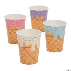 Ice Cream Party Cups - 8 Pk